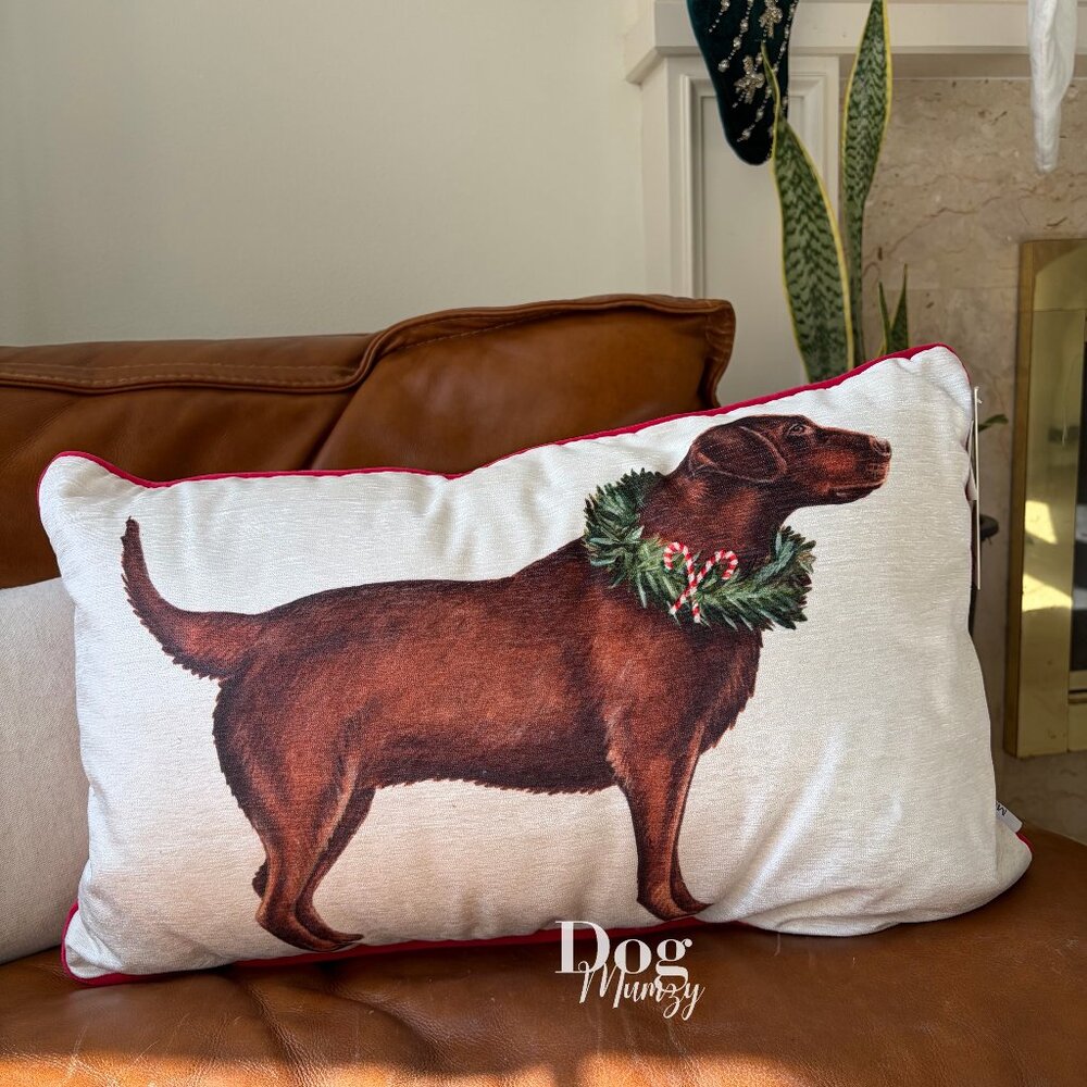 Martha Stewart Labrador Dog Pillow Christmas Throw Pillow